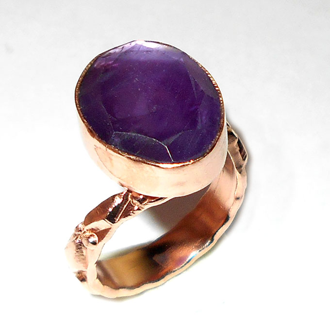 Amethyst cut F GR997Latest trend Rose gold Plated over Brass wholesale