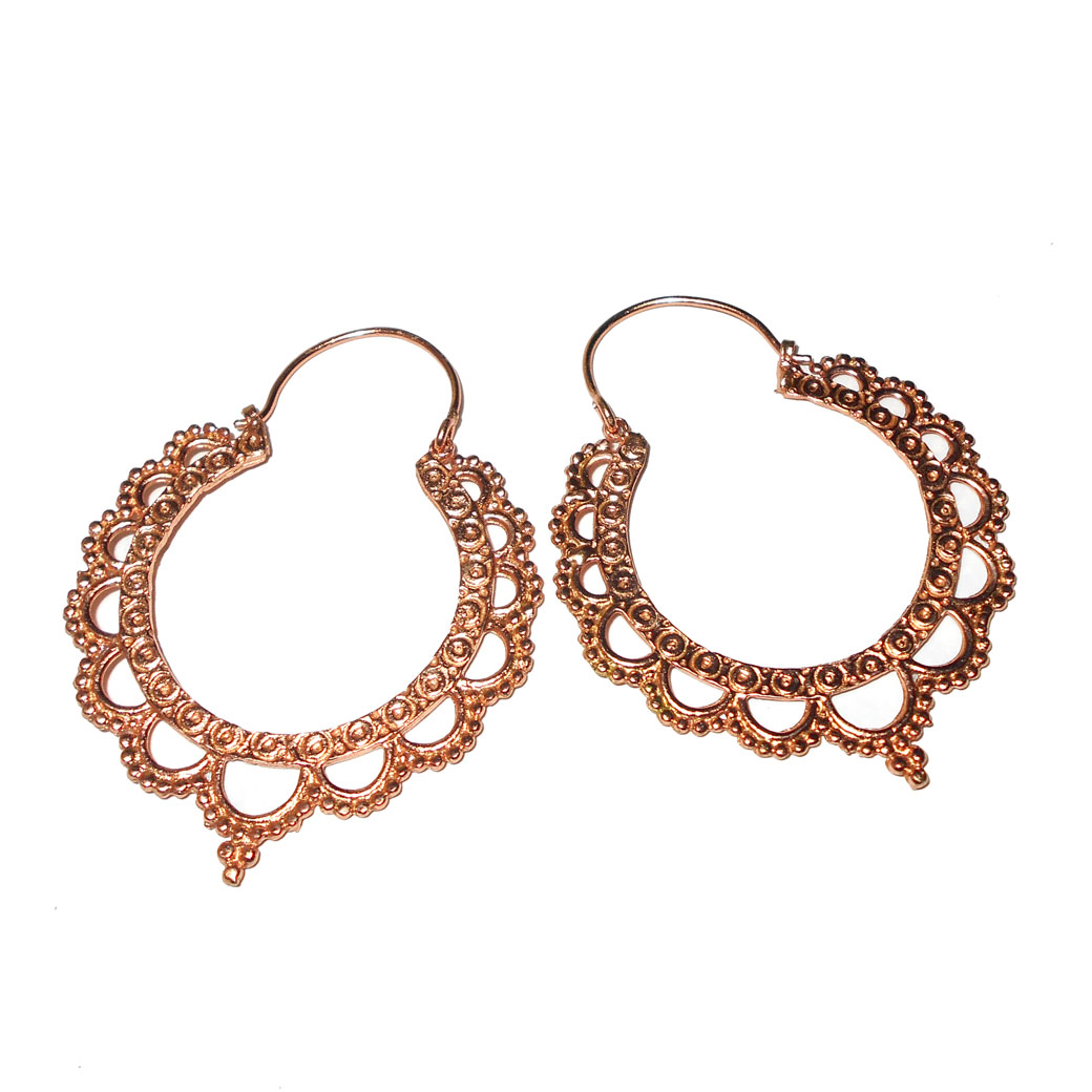 Rose gold Plating C - BCE996- Wholesale fashion Brass Earrings with Rhodium plating
