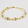 Stunning Citrine Brass Bracelet G - BZB998 18K Gold Plated Cut Marquise Shape 7x12mm Bezel Setting Brass Bracelet