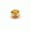 Ring Size - 8 Brass Spinner Ring Y - BSPR998 18K Gold Plated Brass Fidget Rings Chunky Wide Band & Wire Spinner Ring